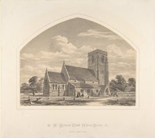 St. Michael's Church, Cherry Burton: North East View, 1845-50. Creator: Horace Jones.