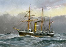 HMS 'Nymphe', Royal Navy sloop, c1890-c1893. Artist: Unknown
