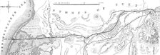 Plan of the Suez Canal, from the Mediterranean to the Red Sea, 1883. Creator: Unknown.