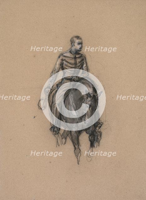 Militaire a cheval (Soldier on Horseback), c. 1860. Creator: Isidore Pils (French, 1813/15-1875).