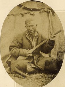 Kirghiz Individuals: a Singer, 1870. Creator: LK Poltoratskaia.