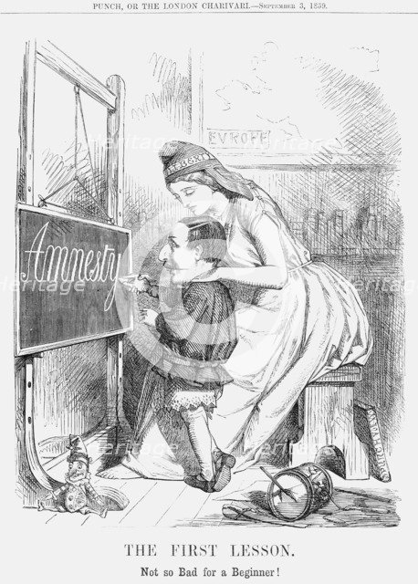'The First Lesson!', 1859. Artist: Unknown