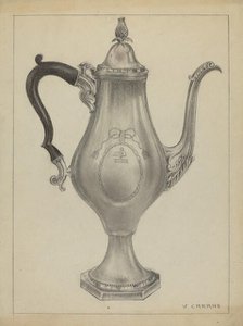 Silver Coffee Pot, 1935/1942. Creator: Vincent Carano.