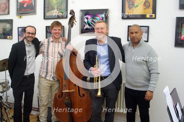 Stuart Henderson Quartet, Clocktower Cafe Jazz Club, Croydon, London, April 2025. Creator: Brian O'Connor.