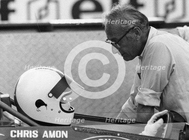 Chris Amon (on the left) and David Yorke, 1970s. Artist: Unknown