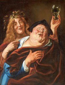 Bacchus and a Follower , after 1645. Creator: Jordaens, Jacob (1593-1678).