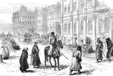 The Conspiracies in St. Petersburg: searching for mines in front of the Winter Palace, 1881. Creator: Unknown.