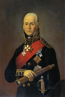 Portrait of the Admiral Fyodor Fyodorovich Ushakov (1745–1817), 1912.  Creator: Bazhanov, Pyotr Nikolaevich (1851-1913).