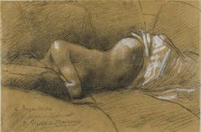 Study of a Sleeping Woman, c. 1867. Creator: Pierre Puvis de Chavannes.