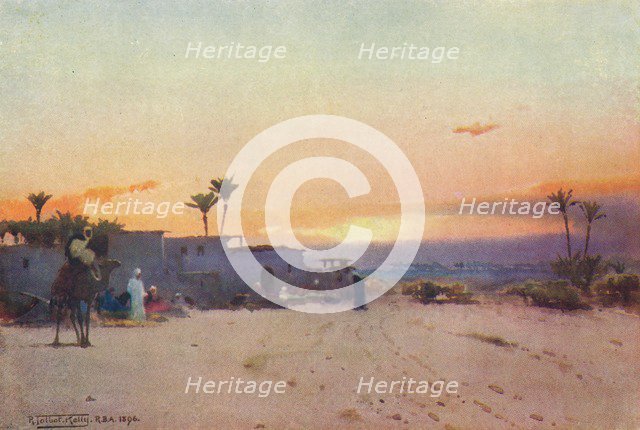 'A Fellah Village', c1880, (1904). Artist: Robert George Talbot Kelly.