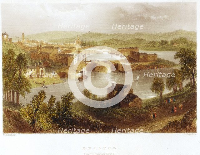 'Bristol from Rownham Ferry', 1841. Artist: Unknown