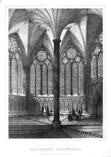 Restored Chapter House at Salisbury Cathedral, mid-late 19th century. Creator: Unknown.