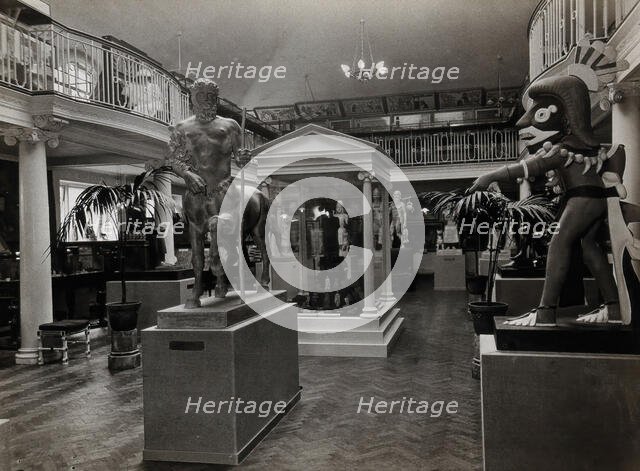 Wellcome Historical Medical Museum, Wigmore Street, London: the galleried Hall of Statuary, c1900s.. Creator: Unknown.