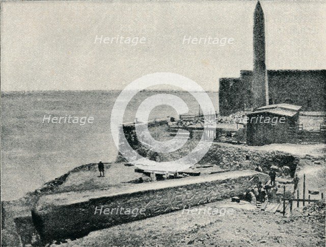 'The Needle lying as it fell at Alexandria', 1877, (1910). Creator: Unknown.