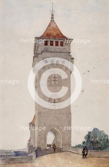 Pont Valentre, Cahors, 1926. Creator: Cass Gilbert.