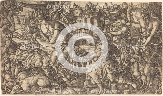 A King and Diana Receiving Huntsmen, probably c. 1547/1555. Creator: Jean Duvet.