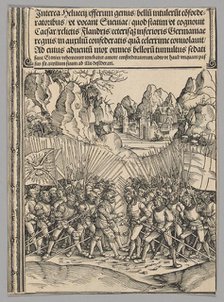 Swiss War, plate 16 from Historical Scenes from the Life of Emperor..., printed c. 1520. Creator: Wolf Traut.