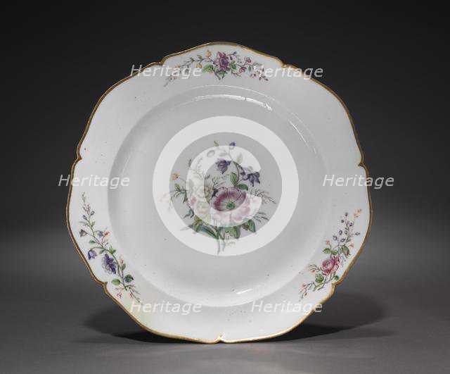 Plate, c. 1750. Creator: Vincennes Factory (French).