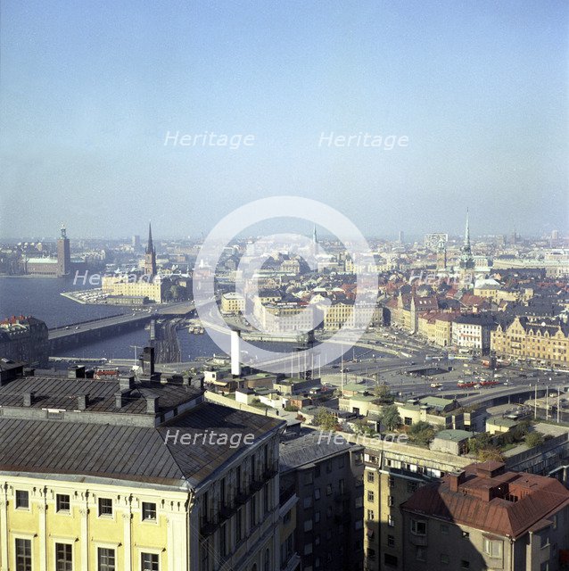 View over the old town, Stockholm, Sweden, 1960s. Artist: Göran Algård