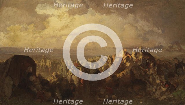 The Battle of Bråvalla. Study. Creator: Johan August Malmström.