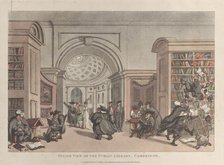 Inside View of the Public Library, Cambridge, November 9, 1809., November 9, 1809. Creator: Thomas Rowlandson.