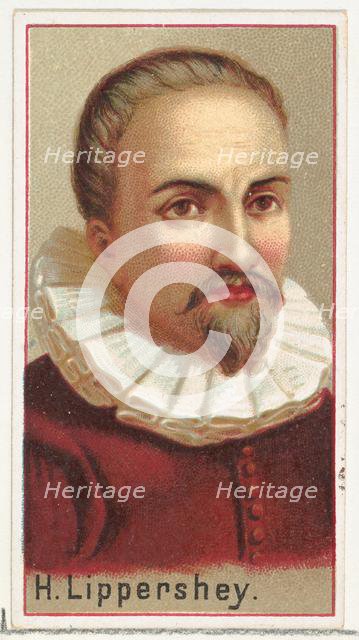 H. Lippershey, printer's sample for the World's Inventors souvenir album (A25) for Allen &..., 1888. Creator: Allen & Ginter.