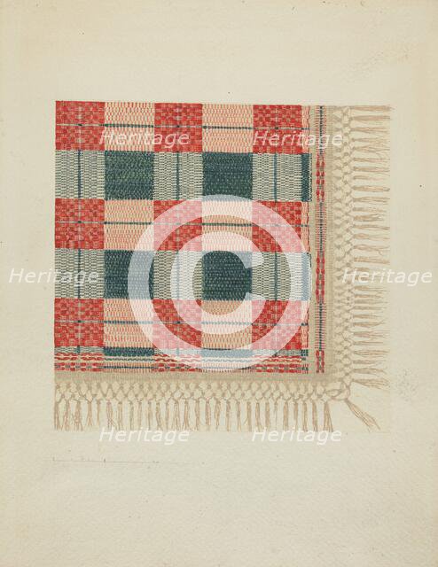 Woven Coverlet, 1935/1942. Creator: Dorothy Lacey.