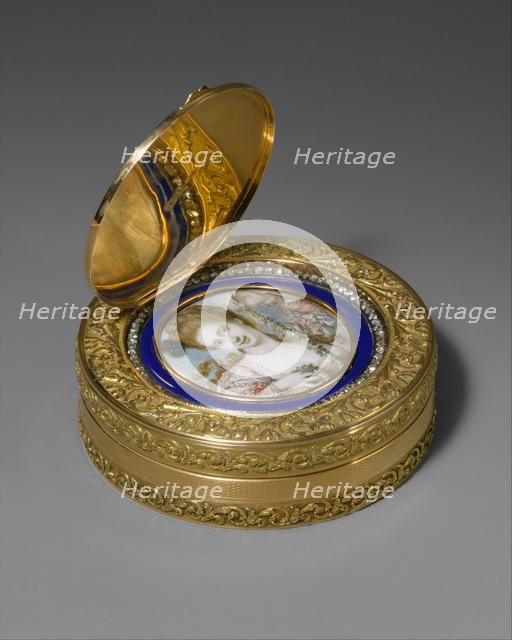 Box with portrait of a woman said to be Mrs. Bates (1755-1811) as Flora, 1811-12. Creator: Alexander James Strachan.