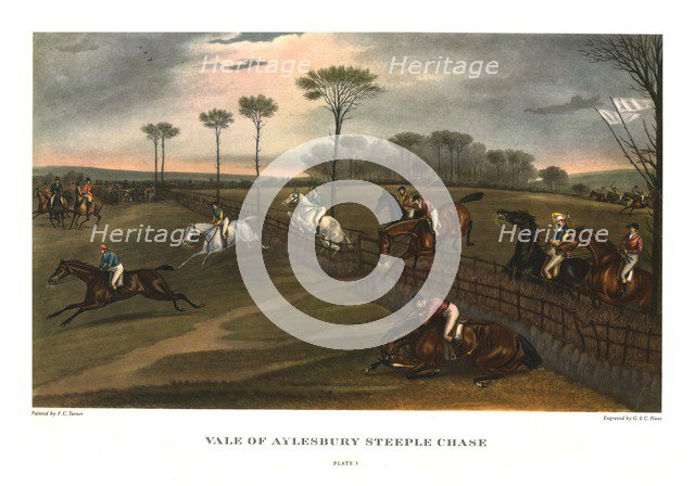 'Vale of Aylesbury Steeple Chase', Plate 3, c1836, (c1955). Creators: Charles Hunt, George Hunt.
