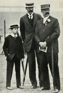 Prince Albert with his tutor and Lord Desborough, 1908, (1947). Creator: Unknown.