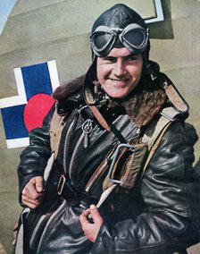 Slovakian pilot serving with the Luftwaffe in the Mediterranean, 1943. Artist: Unknown