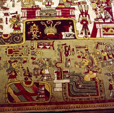 Codex Zouche-Nuttall  is a pre-Columbian document of Mixtec pictography, 1200-1521. Artist: Unknown.