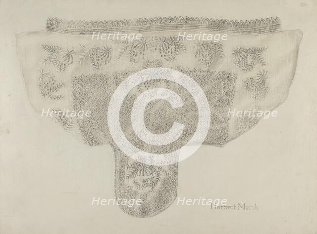 Embroidered Yoke, c. 1939. Creator: Herbert Marsh.