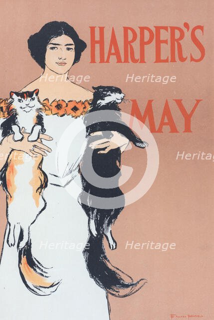 Affiche américaine pour la Revue "Harper's Magazine". Numéro de Mai 1897., c1898. Creator: Edward Penfield.