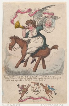 The Apotheosis of Geoffery Gambado, 1808., 1808. Creator: Thomas Rowlandson.