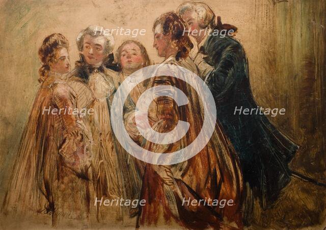 Conversation Piece, 1845-1850.  Creator: Abraham Solomon.