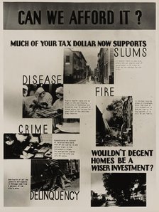 Poster by Record Section, Suburban Resettlement Administration,  1935-12. Creator: Arthur Rothstein.