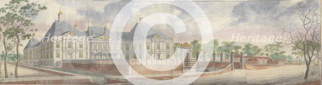 The House in Honselaersdijk and surroundings, can be seen across the forecourt, 1640-1649. Creator: Abraham Beerstraten.