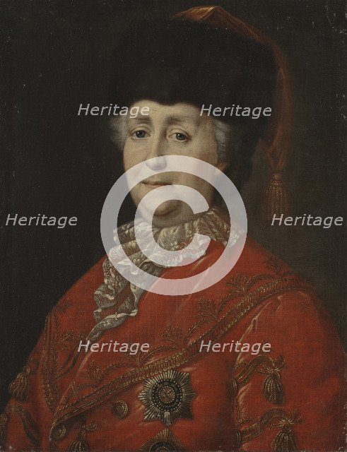 Portrait of Empress Catherine II (1729-1796) in Travel Dress, 1787.