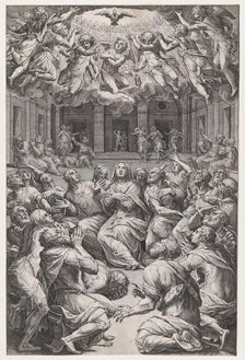 The Pentecost, 1574. Creator: Cornelis Cort.