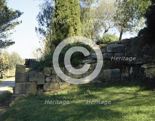 Square tower, El Puig de Sant Andreu, Ullastret, Catalonia, Spain, (1999). Creator: LTL.