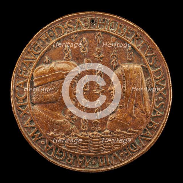 Filiberto II le Beau (the Fair), 1480-1504, 8th Duke of Savoy 1497, and Margaret...[obverse], 1502. Creator: Jean Marende.