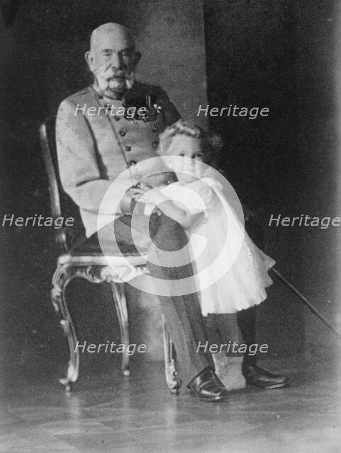 Emperor Franz Josef and Archduke Franz Joseph Otto (2d heir to throne), between c1910 and c1915. Creator: Bain News Service.