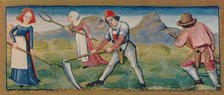 June - mowing, 15th century, (1939). Creator: Robinet Testard.