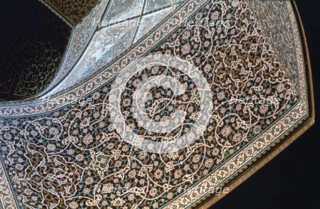 Interior of an arch, Mosque of Sheikh Lutfullah, Isfahan, Persia, c1615. Artist: Unknown