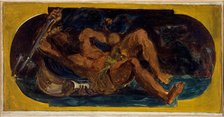 Neptune apaisant les flots : Esquisse pour le salon de la Paix à l'Hôtel de..., between 1849 - 1852. Creator: Eugene Delacroix.