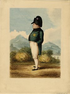 Napoleon Bonaparte on the island of Saint Helena, 1817. Artist: Unknown artillery officer  