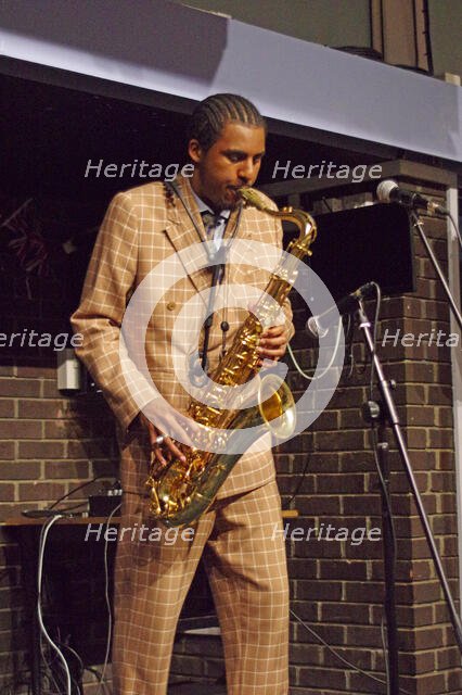 Xhosa Cole Trio, Splash Point Jazz Club, Fishermen’s Club, Eastbourne, East Sussex, 26 Apr 2023. Creator: Brian O'Connor.