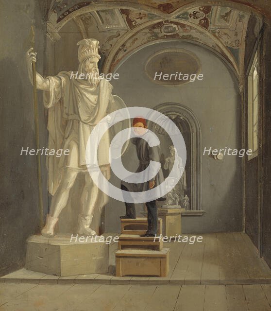 The Sculptor Fogelberg's Studio in Rome, 1831. Creator: Karl Stefan Bennet.