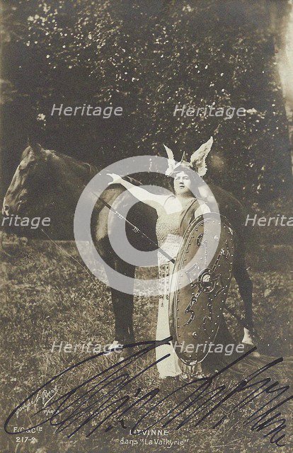 The opera singer Félia Litvinne (1860-1936) as Brünnhilde in Die Walküre (The Valkyrie) by R. Wagner